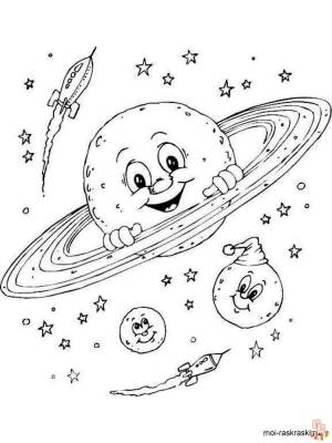 Лучшие раскраски космос для детей