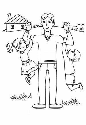 Раскраски Папа и дочки геймс