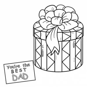 День отца ты лучший папа изолированная раскраска