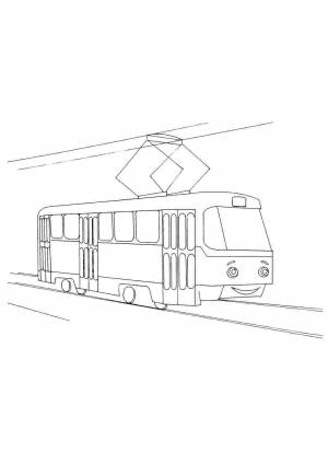 Раскраска трамвай