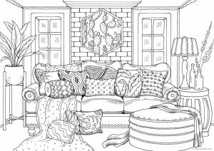 Комната мечты раскраска