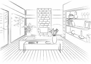 Раскраска Комната