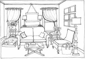 Моя комната раскраска