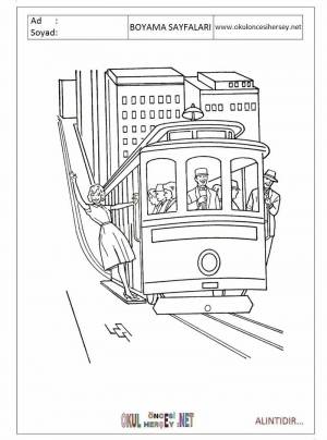 Раскраски Трамвай