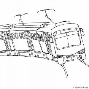 Раскраски Трамвай