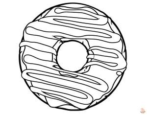 Страницы для раскрашивания пончиков для детей