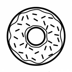 Раскраска пончик с дыркой