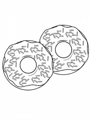 Раскраска Пончик  онлайн