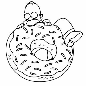 Пончик и Гомер Симпсон