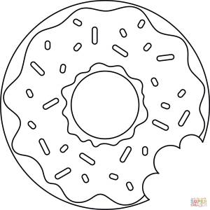 Раскраска Пончик