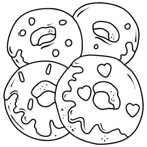Раскраски пончик