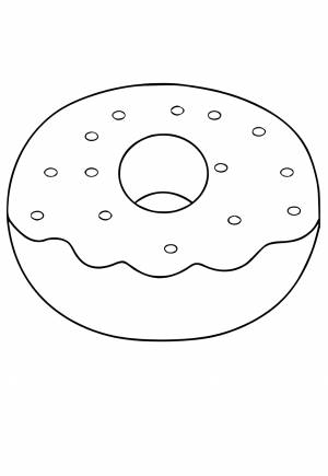 Раскраска Пончик Легкий