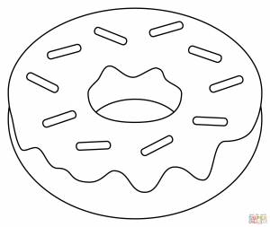 Раскраска Пончик