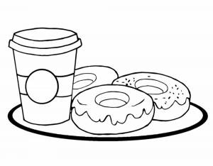 Раскраски Пончик