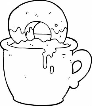 Раскраска Пончик