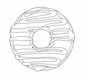 Пончики Раскраска Для Детей Распечатать