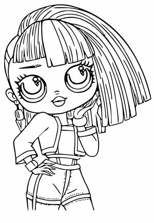 Раскраска ЛОЛ ОМГ Прическа
