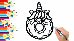 Как нарисовать ЕДИНОРОГА пончик
