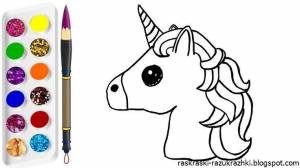 Раскраски единороги вкусняшки