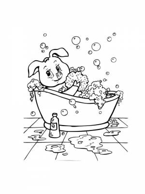 Раскраска Гигиена черно белая для детей