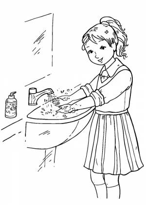 Раскраска гигиена для детей