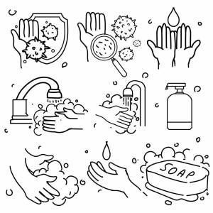 Раскраски Личная гигиена для детей