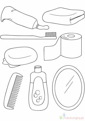 Предметы гигиены раскраски для детей