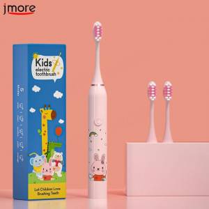 Детская электрическая звуковая зубная щетка Забавный мультяшный рисунок перезаряжаемая зубная щетка для защиты от отбеливания EB52 Детская электрическая зубная щетка