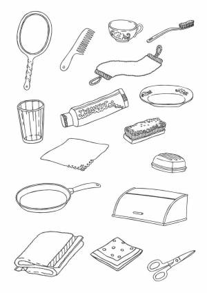 Раскраски Предметы личной гигиены для детей дошкольного возраста