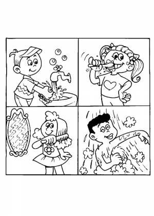 Личная гигиена раскраска