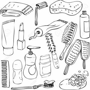 Раскраска предметы гигиены