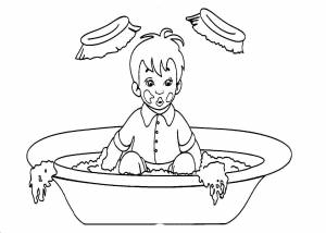 Раскраска чистота залог здоровья для детей