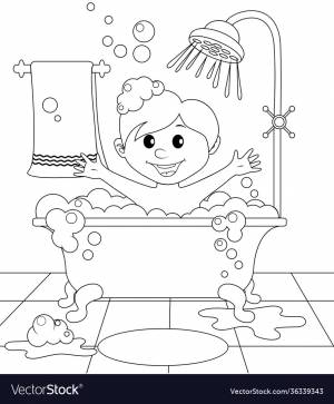 Чистота залог здоровья раскраска