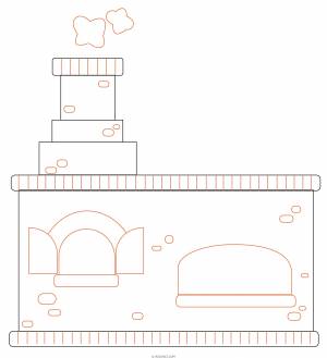 Русская печка рисунок для детей