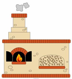 Русская печка рисунок для детей