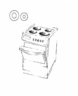 Раскраски Раскраска Плита Приготовление еды детские