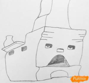 Как нарисовать печку из сказки Гуси Лебеди поэтапно