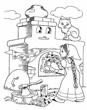 Раскраска Печка