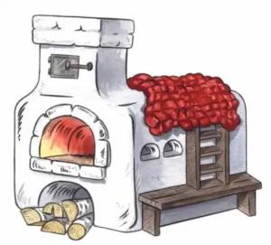 Русская печка рисунок для детей