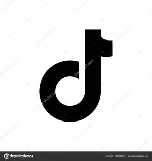 Тик Ток плоская икона искушает черный цвет съедобный