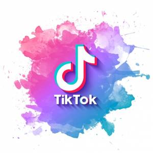 Баннер tiktok с акварельными брызгами