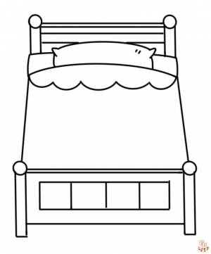 Раскраски Кровать