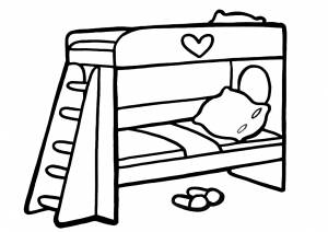 Кроватка раскраска