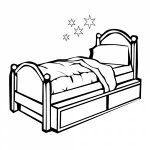 Раскраска Кровать