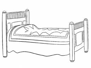 Кроватка раскраска