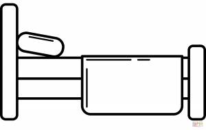 Раскраска Кровать
