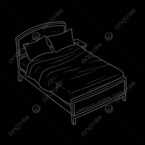 рисунок эскизный чертеж кровати с эскизом подушки вектор PNG , рисунок крыла, кровать рисунок, таблетка рисунок PNG картинки и пнг рисунок для й загрузки