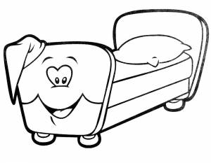 Раскраска Кровать