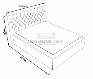Кровать двуспальная Лофтум 1600 мягкая, коричневая рогожка