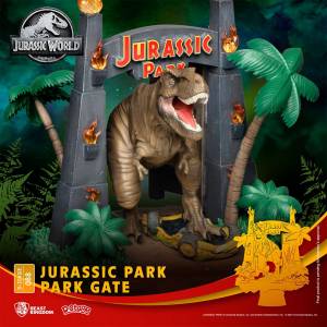 Jurassic world Jurassic Park T-Rex Рисунок ворот парка Зеленый